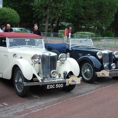 Duo de MG VA tourer et cabriolet Tickford