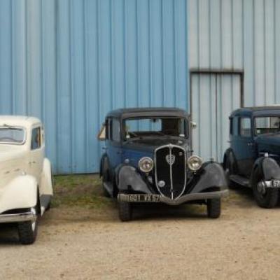 Lors de la visite du musée de l'auto à Reims