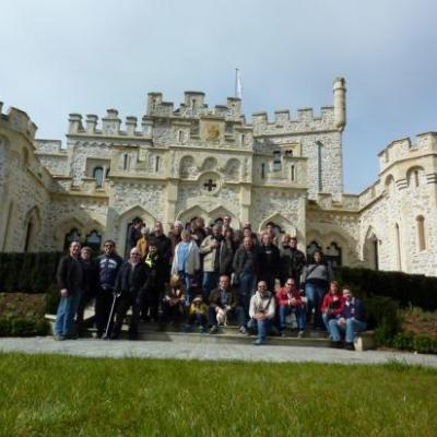 Devant le chateau d'Hardelot